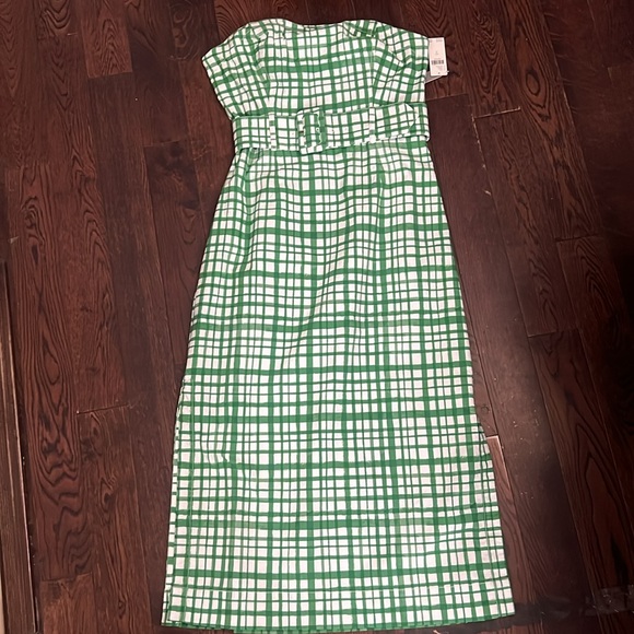 Maeve Strapless Belted Midi Dress green motif - Picture 10 of 13